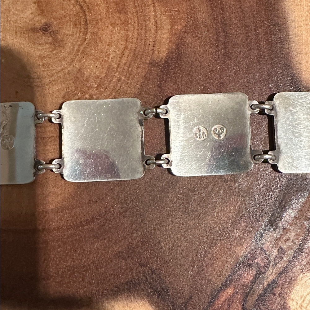 David Andersen Silver Square Link Bracelet Solid … - image 7